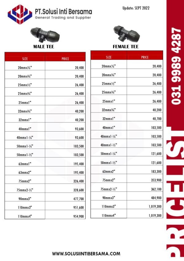 Distributor Jual Pipa HDPE Dan PVC SNI Trilliun 2025