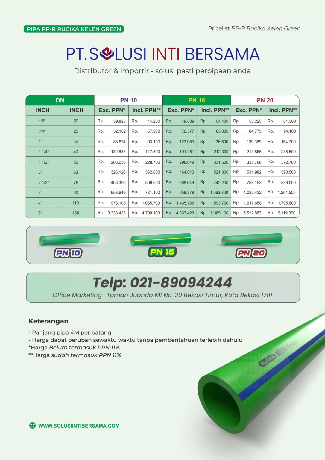 Distributor Jual Pipa PPR Bandung Murah 2024 PT SOLUSI INTI BERSAMA