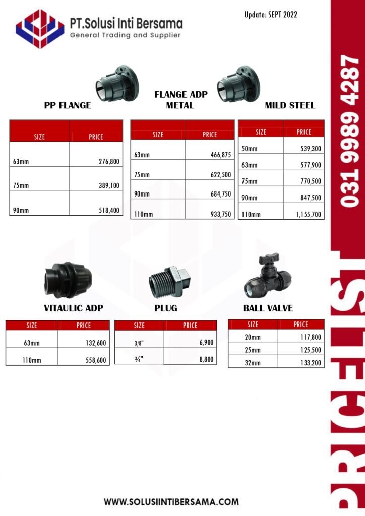 HDPE Compression Fittings Pricelist Updated 2024 https://solusibersama.co.id/
