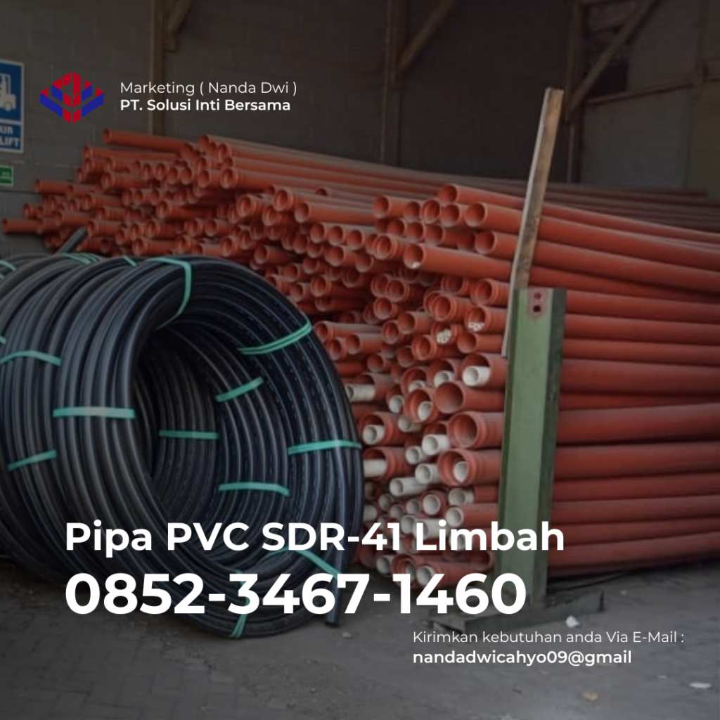 Jual Pipa PVC Limbah SDR-41 Kabupaten Serang, Banten 2024