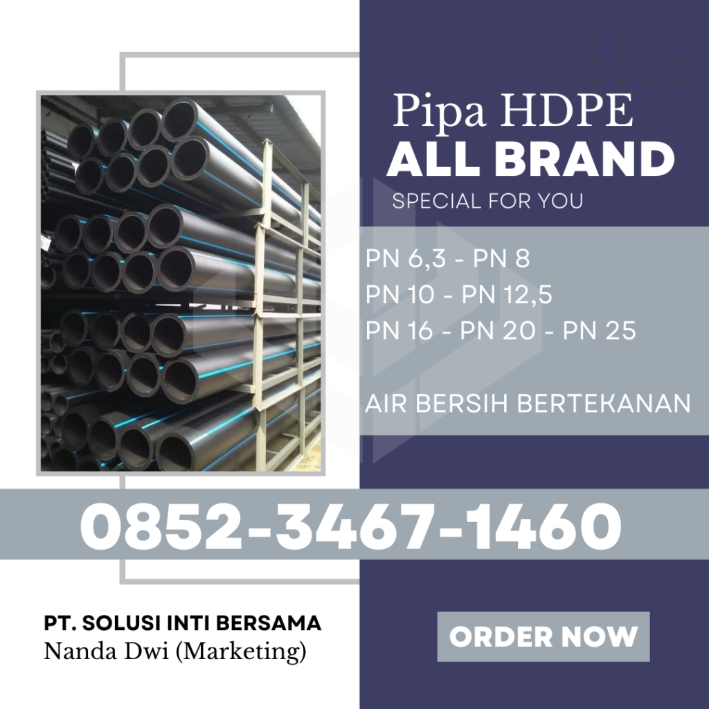 Harga Pipa HDPE Bali 2025 - Denpasar Tabanan Gianyar Buleleng Jembrana Karangasem | PT SOLUSI INTI BERSAMA menjual dengan Merk Trilliun Vinilon Unilon Rucika Westpex Supramas Maspion